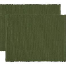 Lin Sets de table Linum Lot 2 Sets De Uni 35x46 cm Vert Olive Set de table Vert