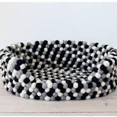 Wooldot Hundeseng Black White L