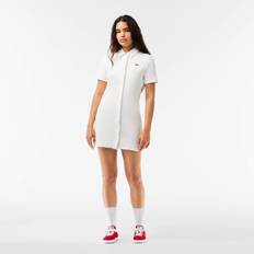 Lacoste Women Dresses Lacoste Women's Cotton-Blend Polo Minidress White White