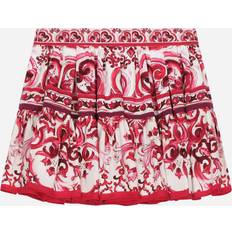 Dolce & Gabbana Pink Skirts Dolce & Gabbana Majolica-print poplin skirt