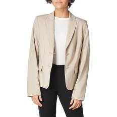 Calvin Klein Blazers Calvin Klein Women's Two Button Lux Blazer, Standard, & Plus, Khaki, Petite