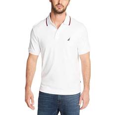Nautica Men Polo Shirts Nautica Men's Classic Fit Short Sleeve Dual Tipped Collar Polo Shirt - Bright White