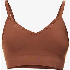 Spanx BH:ar Spanx Womens Chestnut Brown EcoCare V-neck Stretch-jersey bra