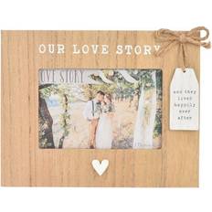 Beige Photo Frames Wooden with Tag "Our Story" Photo Frame
