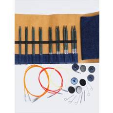 Knitpro symfonie: indigo wood: interchangeable needle set denim special