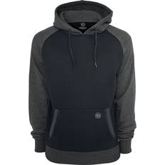 Red - Skiing Tops RED by EMP Raglan Contrast Hoodie - Black/Charcoal