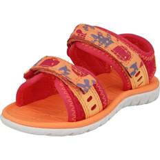 Clarks Girls Sandals Clarks UK Infant, Berry Pink Girls Casual Strapped Sandals Surfing Moon Fit