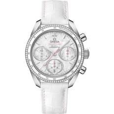 Omega Unisex Armbandsur Omega 324.38.38.50.55.001 Speedmaster Chronograph 38Mm Vit/Läder