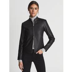 Reiss Jackets Reiss Allie Leather Jacket, Black