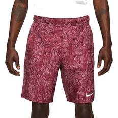 Herr - Röda - Tennis Shorts Nike Court Flex Victory Shorts Dark Beetroot White