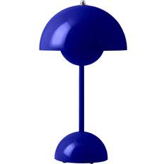 Verner panton bordslampa &Tradition Flowerpot VP9 Cobalt Blue Bordslampa 30cm