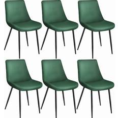 Vert Chaises tectake Lot Chaises Monroe Aspect Velours Ergonomique Chaise de Cuisine