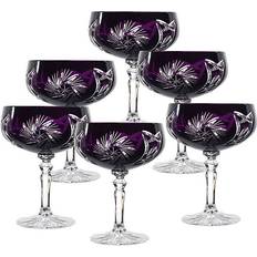 Lila Sektgläser Cristalica violett schleuderstern 6er set Sektglas 20cl 6Stk.