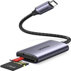 UGREEN USB C-kortläsare SD 4.0-kortläsare USB C 2 i 1 Micro SD-adapter OTG Aluminium Kompatibel med Galaxy S23,iPad Pro,MacBook Pro,Surface pro/Surface Book etc