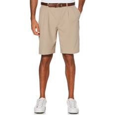 Beige - Golf Clothing PGA TOUR Apparel Men's Double Pleated Golf Shorts w/ Active Waistband, 40, Chinchilla Beige, 100% Polyester Golf Apparel Shop Chinchilla Beige