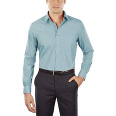 Men's Dress Shirt Fitted Poplin Solid - Mist