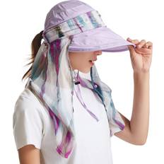 Purple Hats icolor Women Sun Hat Sun Protection Face & Neck Flap Cap Summer Wide Brim Hat for Girl Lady