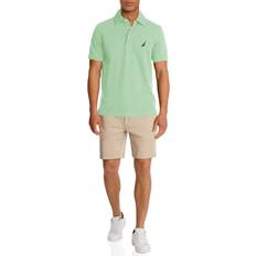 Nautica Herren Short Sleeve Solid Stretch Cotton Pique Polo Shirt Poloshirt, Eschengrün, Mittel