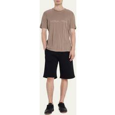 Saint Laurent Men Shorts Saint Laurent Men's Logo Sweat Shorts NERO-NATUR