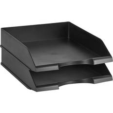 Rectangular Stackable Office Letter Trays Pack of 2 33.8 x 25.4 x 6.3 cm