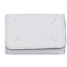 Leather Trifold Wallet Os White