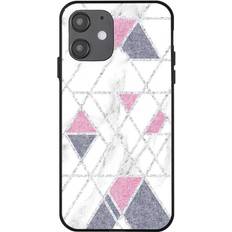 Iphone mini hvid MAULUND iPhone 12 Mini Cover med Print Geometri Hvid Marmor