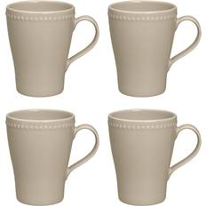 Scandi Living Dots Muki 35 cl 4-pakkaus Beige