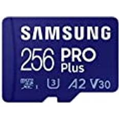 Samsung 256 GB micro SD SDXC klass 10 minneskort U3 A2 4K Ultra HD upp till 160 MB/S med adapter MB-MD256KA/APC