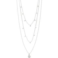 Pilgrim Chayenne Recycled Crystal Necklace Silverplated Halskæder Med Vedhæng hos Magasin Sølv
