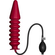 Mister B Inflatable Solid Ribbed Dildo Red L Rød