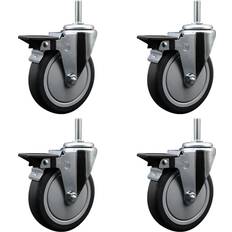 DIY Accessories Service Caster 5Inch x 1 1/4Inch Wheel 5 in, Type Swivel, Package qty. 4, Model SCC-TS20S514-TPRB-PLB-58212-4