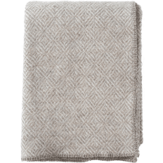 Klippan Yllefabrik Diamonds Plaid 130x180 cm Beige Tæppe Beige