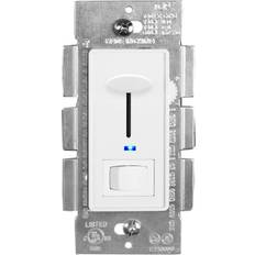 Blue Wall Dimmers Maxxima Maxxima Dimmer Electrical Light Switch with Blue Indicator Light, LED Compatible, 3-Way/Single Pole, 600 Watt