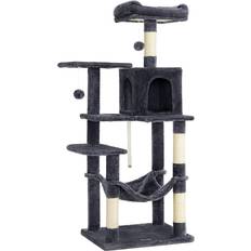 Multi-Level Plush Cat Condo 55x45x143 cm