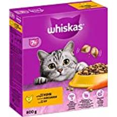 Whiskas Senior 7+ Trockenfutter Huhn, 5x800g Produktverpackungen