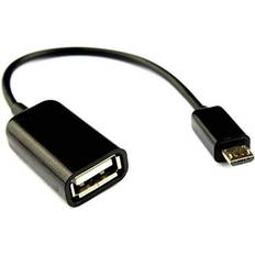 Northix Micro USB Kaapeli OTG Adapteriin Musta