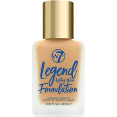 W7 Foundations W7 Legend Foundation Creamy Liquid Foundation for Poreless, Semi-Matte Medium Coverage 28ml (Warm Honey)