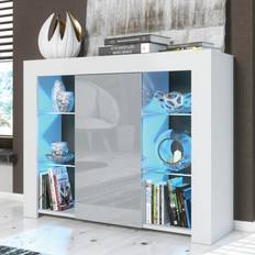 White TV Benches Creative Furniture 97cm Modern Display Cabinet Cupboard Stand TV Bench