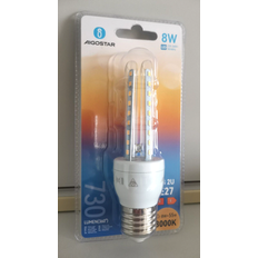 Aigostar 176105 – stor och varm LED T3 2U 8 W, glödlampa, A, 230 V, E27