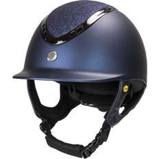 56cm Casques d'équitation Back On Track EQ3 Pardus Smooth Top avec molette Sable bleu