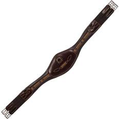 Sattelgurte Acavallo Anatomischer Langgurt Kalbsleder Nylon schwarz