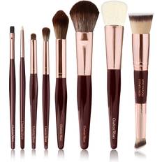 Charlotte Tilbury Gold Makeup Brushes Charlotte Tilbury The Complete Brush Set Rose Gold & Night Crimson