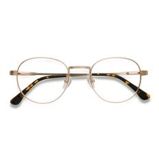 Glasses & Reading Glasses Eyebuydirect Unisex s oval Golden Metal Prescription Eyebuydirect s Belleville