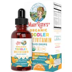 MaryRuth's Organic Toddler Multivitamin + Iron Liquid Drops Orange Vanilla