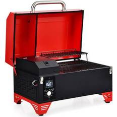 Charcoal Grills Costway Portable Tabletop Pellet Grill and Smoker with Control