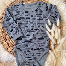 18-24M Bodyer Hust&Claire Baloo Baby Body Blue Wind Blå