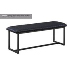 Leathers Settee Benches Baumhaus Vintage Styled Black PU Settee Bench