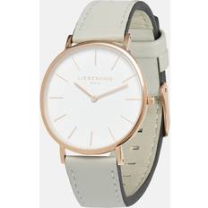 Liebeskind Berlin Time & Jewel Dam analog kvartsklocka med läderarmband LT-0374-LQ, Roséguld