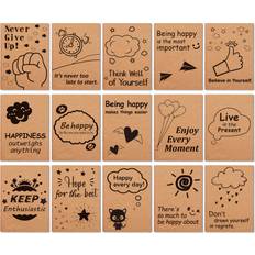 Office Supplies Feela 15 Pack A6 Kraft Notebooks 15 Designs