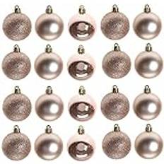 Rose Gold Decorative Items Shatchi 5cm Rose Gold Shatterproof Bauble 12 Pack Christmas Tree Ornament